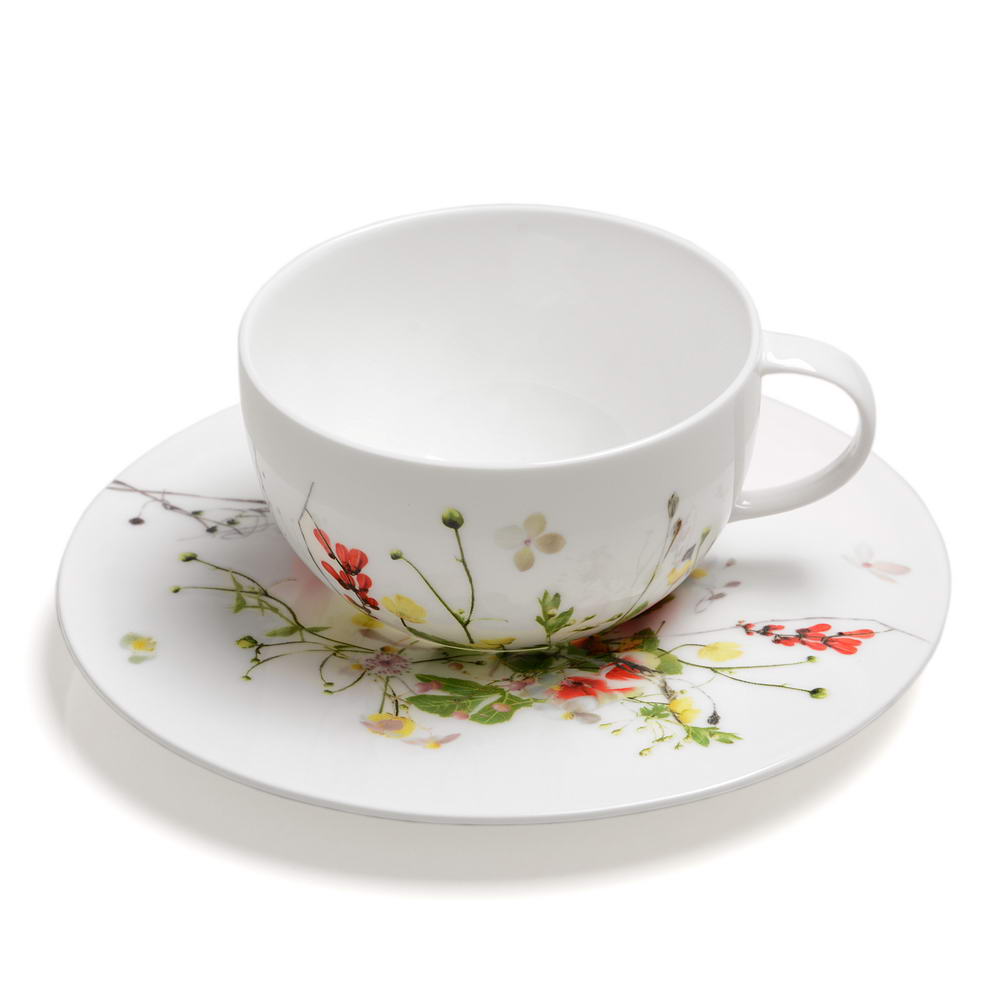 FLEUR SAUVAGES - TAZA TE C/PLATO 14676/77, ROSENTHAL