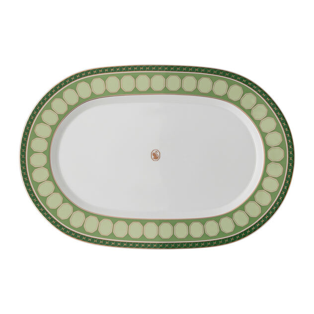 SWAROVSKI -  PLATO OVAL 40CM GREEN, 12740,ROSENTHAL