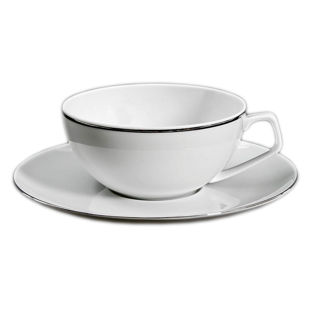 TAC PLATINO - TAZA TE C/PLATO 14641/42, ROSENTHAL