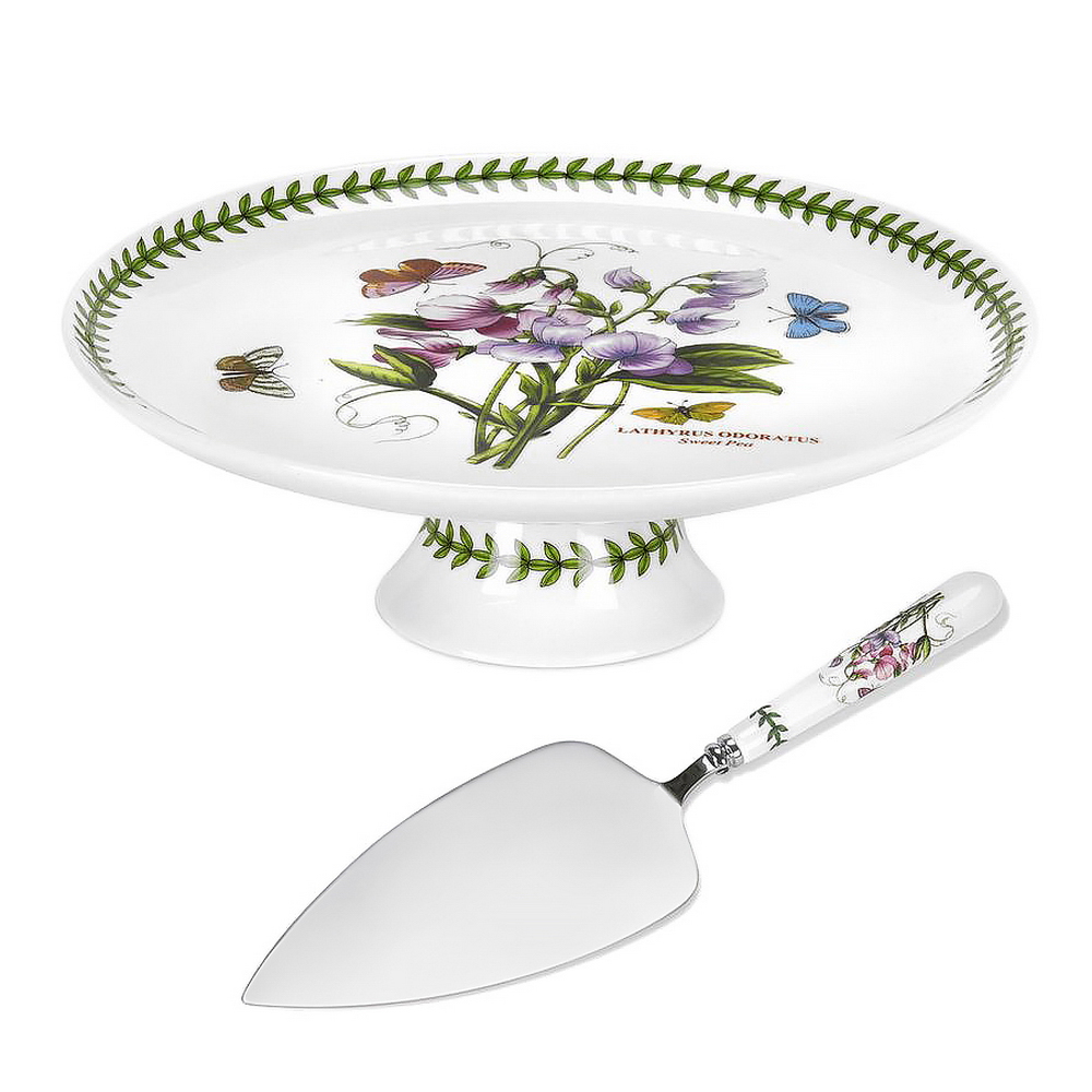 BOTANIC GARDEN - PLATO TORTA C/PIE+PALA 25CM, 519602 PORTMEIRON