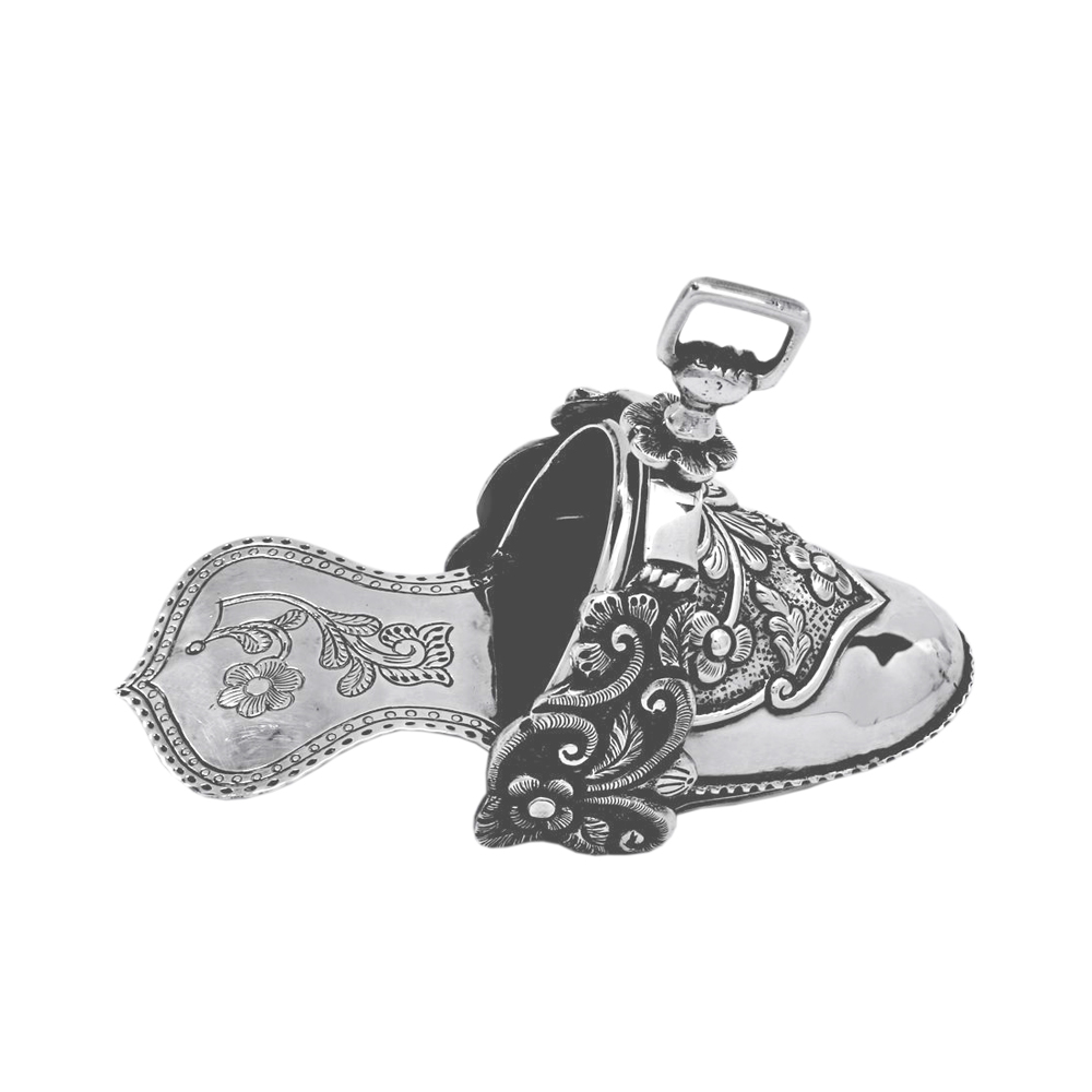 ADORNOS (PIEZAS COLONIALES) - ZAPATILLA CH  12CM. PLATA