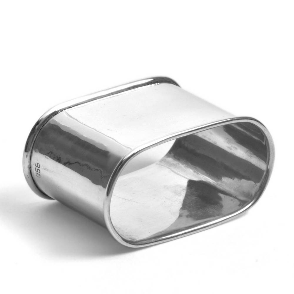 ARTICULOS DE MESA - SERVILLETERO OVAL ANCHO PLATA