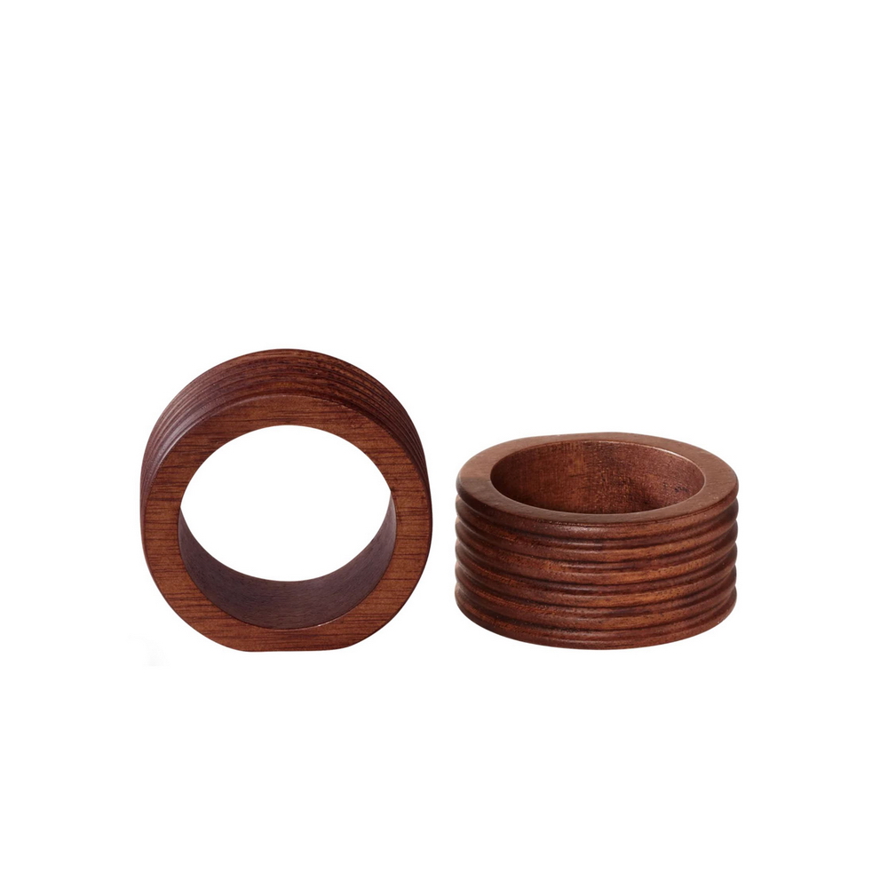 SERVILLETEROS Y CUCHILLOS DE MADERA - WOOD SET X 2 AROS, 93772970,ASA SELECTION 