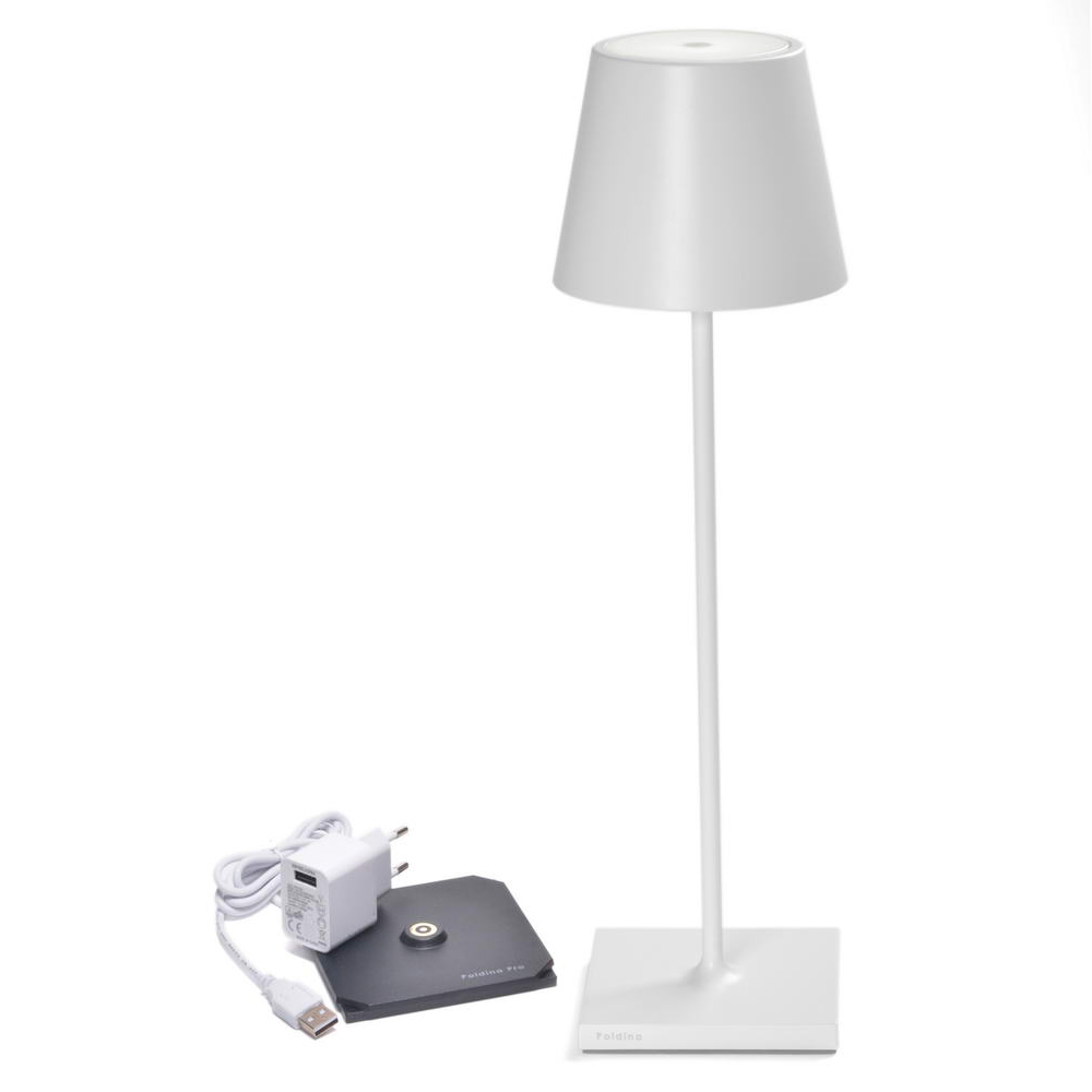 POLDINA - LAMPARA DE MESA BLANCO LD0340B3, ZAFFERANO