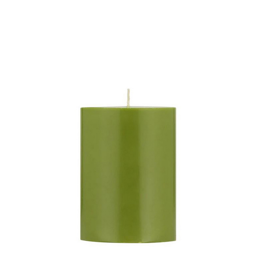 PILLAR VELA 10CM OLIVE, BCS413,DESIGNED IN COLOUR