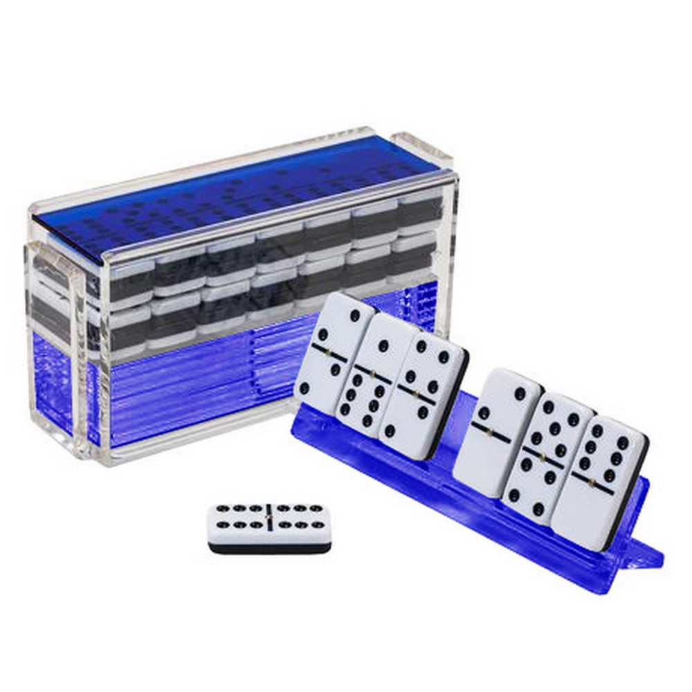 EL CATIRE BLUE DOMINO SET, EC106BL,LUXE DOMINOES