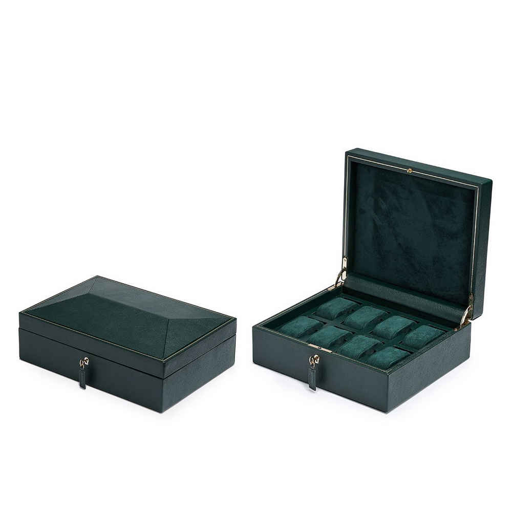 ESTUCHE RELOJES - BOX RELOJERO X8, GREEN, 792641,WOLF 1834