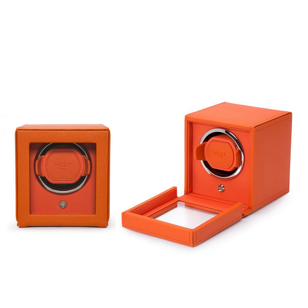 ESTUCHES RELOJES MECANICOS - CUBE RELOJ C/TAPA ORANGE, 461139,WOLF 1834