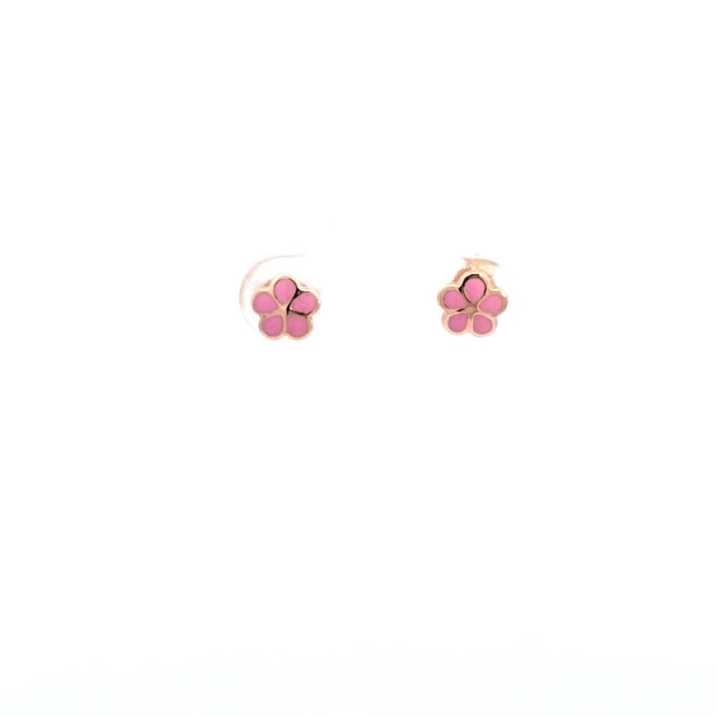 ARETE A FLOR ENAMEL ROSA 1.10GR 138310 MILANO