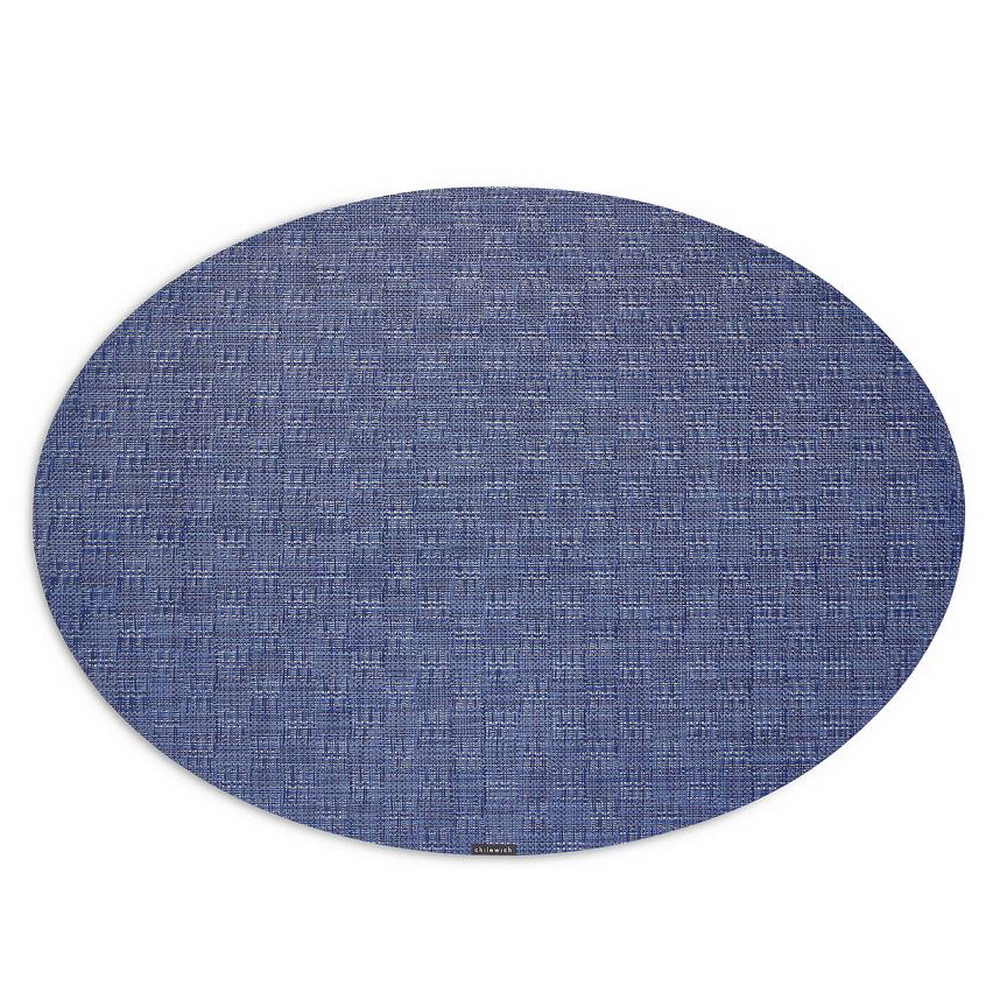 BAY WEAVE BLUE JEAN OVAL INDIVIDUAL,100644-002,CHILEWICH