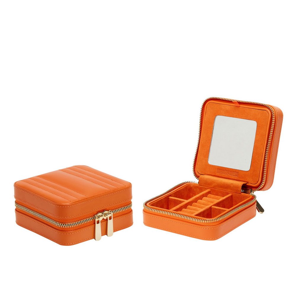 MARIA SMALL ZIP CASE TANGERINE,766239,WOLF 1834