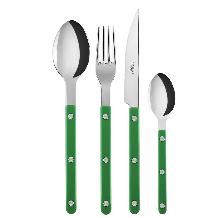 1BISTROT SOLID,CUBIERTOS SET X 24 GARDEN GREEN,SABRE