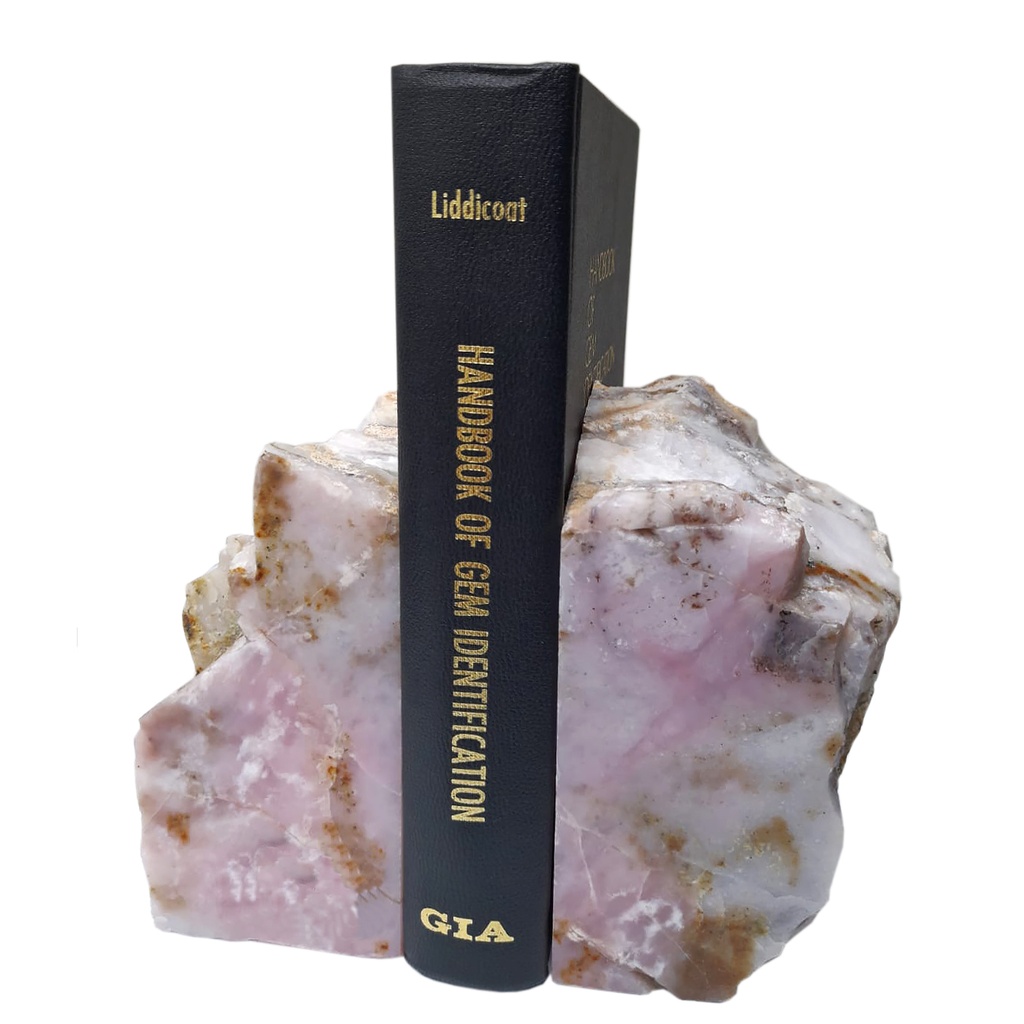 SUJETA LIBRO DE PIEDRA OPAL ROSADO