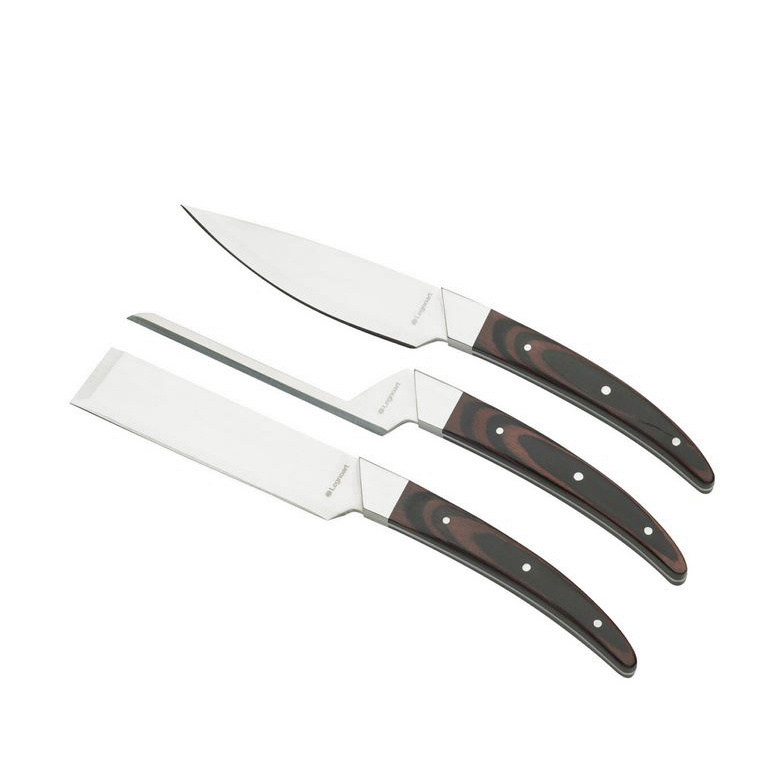 CASEUS  SET 3 CUCHILLOS QUESO MODERNOS OSCURO, CK-40A , LEGNOART