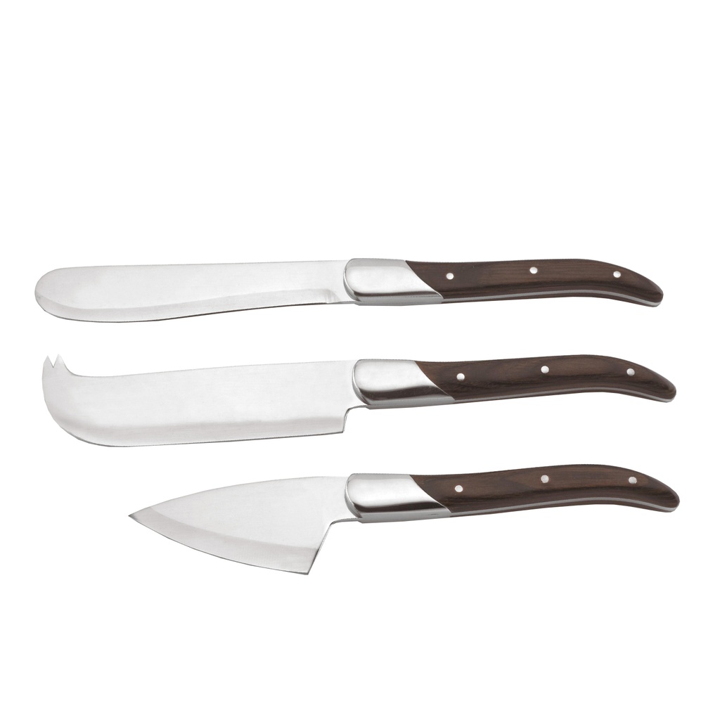 FROMAGER SET 3 CUCHILLOS QUESOS OSCURO, CK-400D, LEGNOART