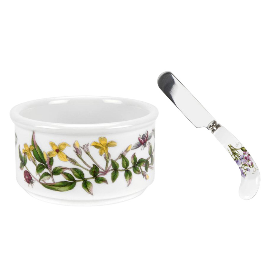 BOTANIC GARDEN - RAMEKIN & SPREADER SET , 526587, PORTMEIRION