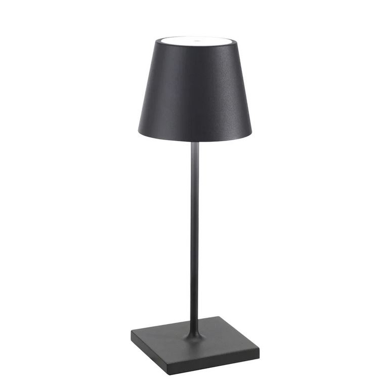 POLDINA - LAMPARA DE MESA GRIS OSCURO, LD0320N3, ZAFFERANO