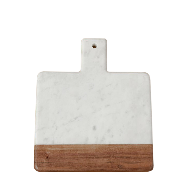 ACACIA TABLA C/MANGO CUADRADO,MARMOL,58-65,BE HOME
