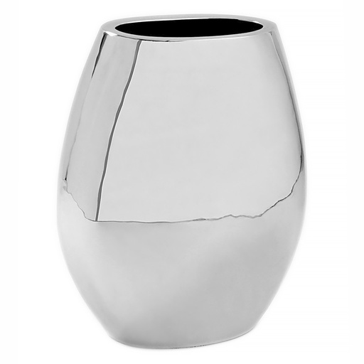 [1040110007] FLOREROS - FLORERO OVAL GRANDE PLATA