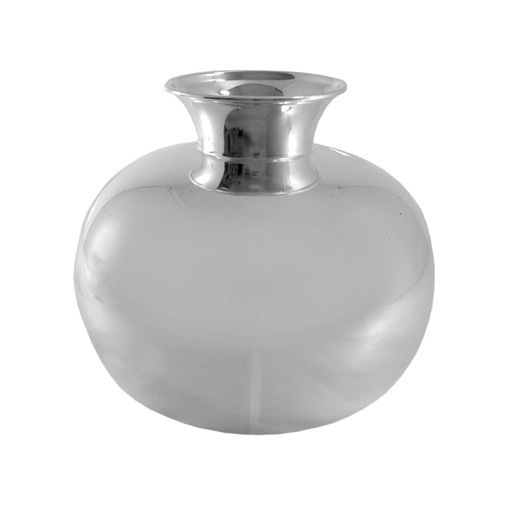 [1040110003] FLOREROS - FLORERO BOMBE LLANO 16CM. PLATA E