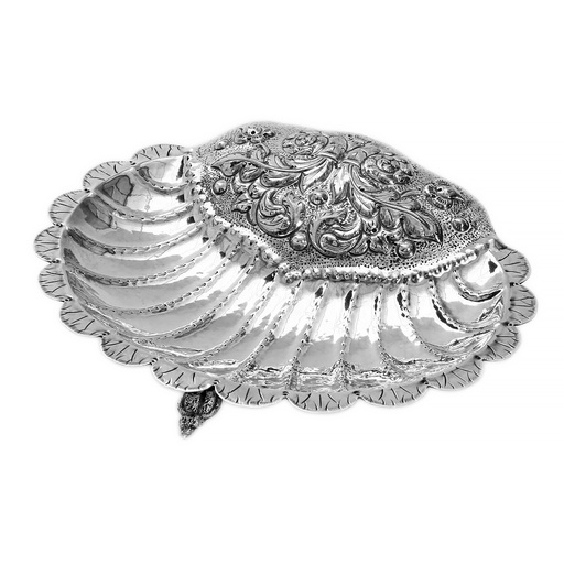 [1040010005] ADORNOS (PIEZAS COLONIALES) - CONCHA 18.5CM  PLATA. P.