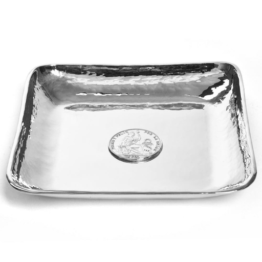 [1040080009] CENICEROS - CENICERO C/MONEDA 15*15  PLATA E