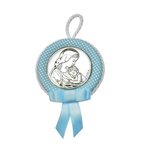 [1190040008] MEDALLA CUNA VIRGEN C/NIÑO CELESTE 6.5CM, 10496 1C, 10496 1C, VALENTI