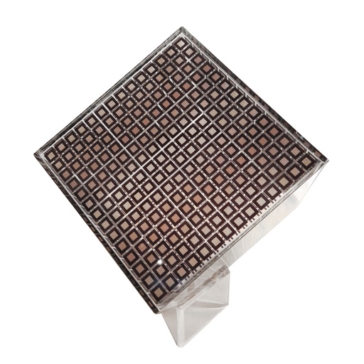 [1050130003] CUBO ACRIL MOSAICO NEGRO DORADO 15*15