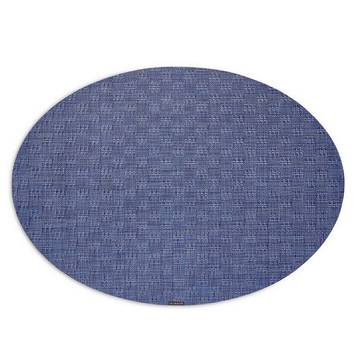 [1270210016] BAY WEAVE BLUE JEAN OVAL INDIVIDUAL, 100644-002, 100644-002, CHILEWICH