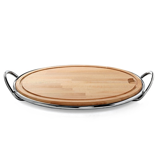 [1250020032] BINARIO FUENTE OVAL CARNE 58*36 .MADERA. 2186, 2186, ZANETTO