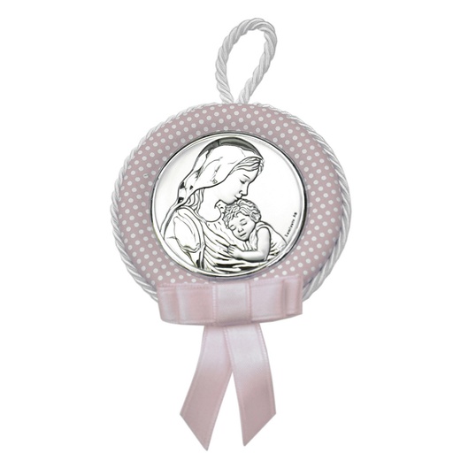 [1190040012] MEDALLA CUNA VIRGEN C/NIÑO  ROSADO 10496 2RA 11CM, 10496 2RA, VALENTI