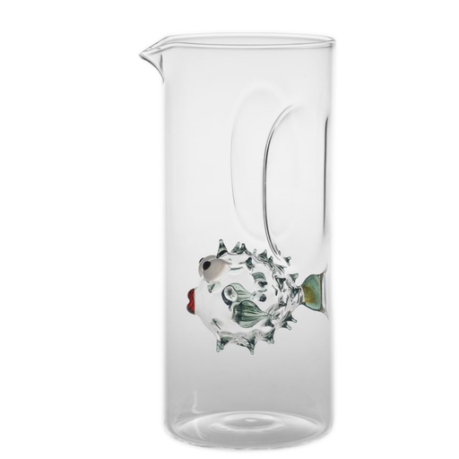 [1540010025] GARRAFA - PUFFERFISH CARAFFA TEAL, IT644, IT644, LUNARDON